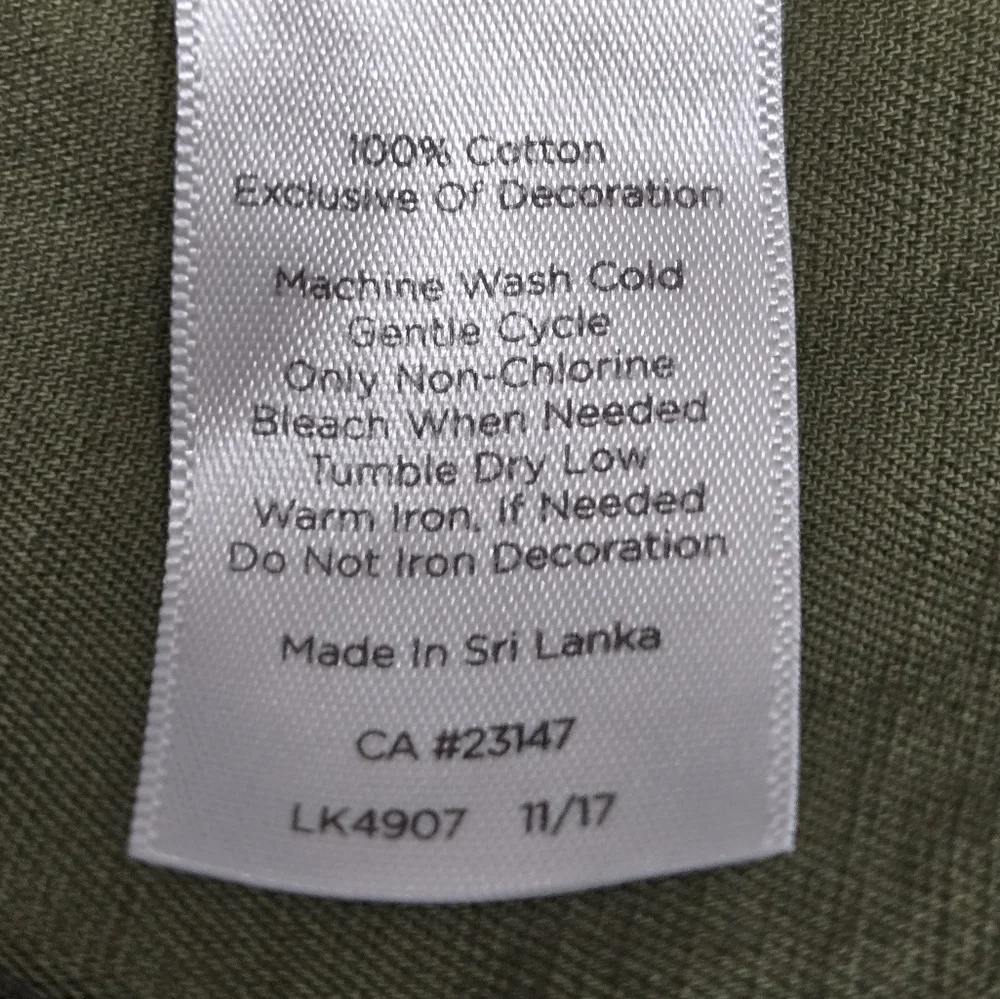 Talbots Dark/ Hunter Green Trendy Weekend Boxy Cotton Jean Jacket. Size M - Picture 7 of 7